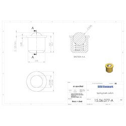 Kuglesnapls 8x8mm med Fjeder - Messing