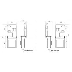 Vitrinehngsel St 3-5mm - uden Hulboring - Forkromet