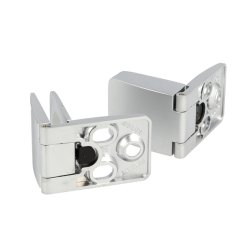 Vitrinehngsel St 4-6mm - uden Hulboring - Aluminium Look