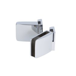 Vitrinehngsel St 4-6mm Glas, Smal Mont. Plade - Forkromet