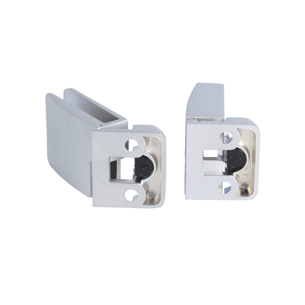 Vitrinehngsel St 4-6mm Glas, Smal Mont. Plade - Alu Look