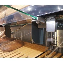 Vitrinehngsel St 4-6mm Glas, Smal Mont. Plade - Forkromet