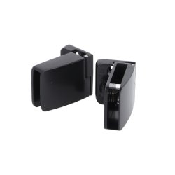 Vitrinehngsel St 4-6mm Glas, Smal Mont. Plade - Sort