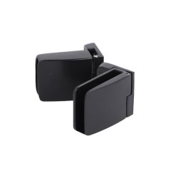 Vitrinehngsel St 4-6mm Glas, Smal Mont. Plade - Sort