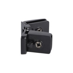 Vitrinehngsel St 4-6mm Glas, Smal Mont. Plade - Sort