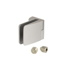 Vitrinehngsel Hjre 4-6mm Glas, Smal Mont.Plade- Alu Look