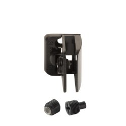 Vitrinehngsel Hjre 4-6mm Glas, Smal Mont.Plade- Sort