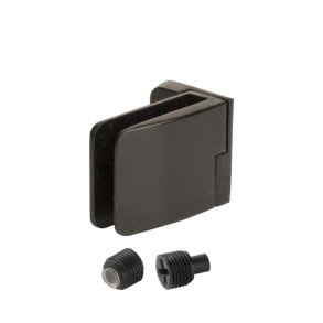 Vitrinehngsel Hjre 4-6mm Glas, Smal Mont.Plade- Sort