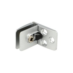 Vitrinehngsel til Gennemgende Glas 4-6mm - Aluminium Look