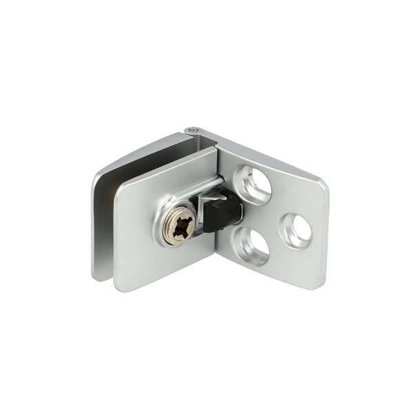 Vitrinehngsel til Gennemgende Glas 4-6mm - Aluminium Look