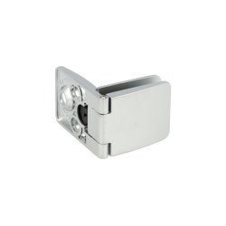 Vitrinehngsel til Gennemgende Glas 4-6mm - Aluminium Look