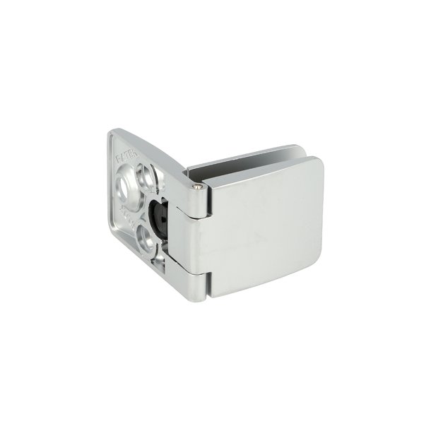 Vitrinehngsel til Gennemgende Glas 4-6mm - Aluminium Look