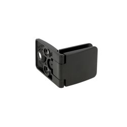 Vitrinehngsel til Gennemgende Glas 4-6mm - Sort