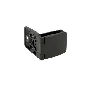 Vitrinehngsel til Gennemgende Glas 4-6mm - Sort