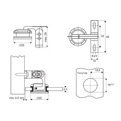 Vitrineh�ngsel "Nice" 4-6mm Glas - Forkromet
