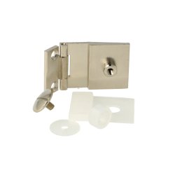 Vitrinehngsel til 6mm Glas - Rustfri Look