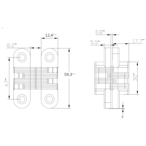 Klaphngsel 180 - 59,3x12,4mm - Sort