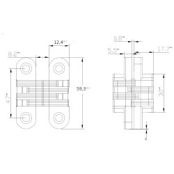 Klaphngsel 180 - 59,3x12,4mm - Brstet