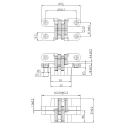 Klaphngsel 180 - 60x13mm - Brstet