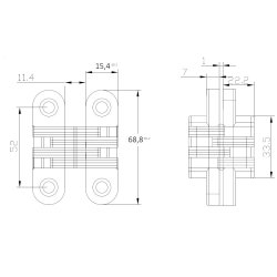 Klaphngsel 180 - 68,8x15,4mm - Brstet