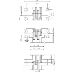 Klaphngsel 180 - 95x19mm - Brstet