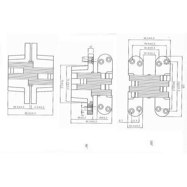 Klaphngsel 180 - 139x34mm - Brstet