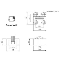 Klaphngsel 180 - 31x16mm - Brun Plast