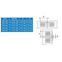 Cylinderh�ngsel �16mm - Messing