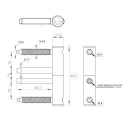 Indboringshngsel 16x82mm - Gulforzinket
