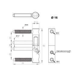 Indboringshngsel 16x82mm - Elforzinket