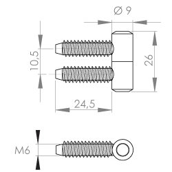 Indboringshngsel 9x26mm - Formessinget