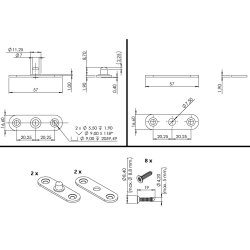 Skjult Roterbar Hngsel - 360 - Rustfrit Stl