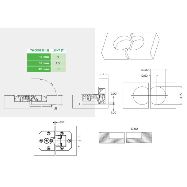 Klaphngsel - 35x12mm - Sort