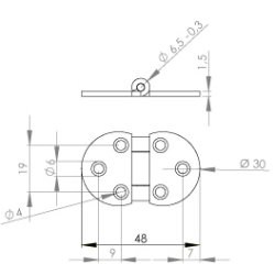 Klaphngsel - 30x1,5mm - Bronzeret