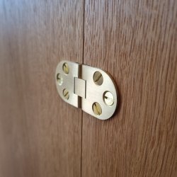 Klaphngsel 30x80mm - Brstet Messing