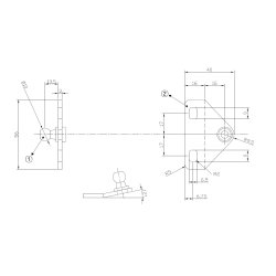 Monteringsbeslag til Gasfjeder 511412