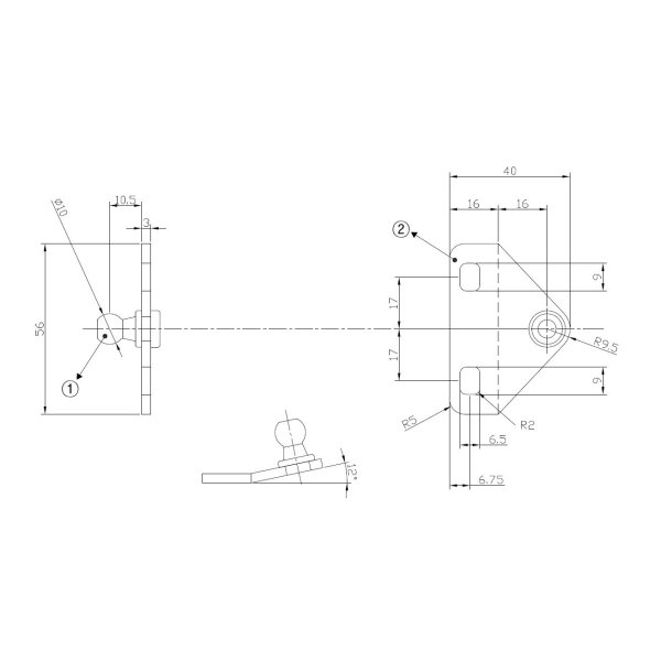 Monteringsbeslag til Gasfjeder 511412