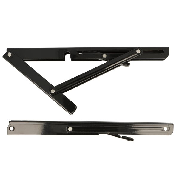 Klapbordsbeslag/Klaphyldekngt 30 cm - Sort