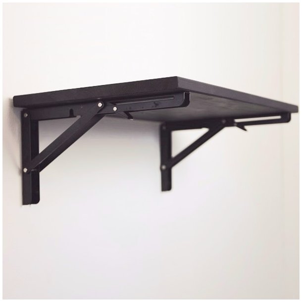 Klapbordsbeslag/Klaphyldekngt 40 cm - Sort