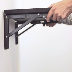 Klapbordsbeslag/Klaphyldekngt 40 cm - Sort