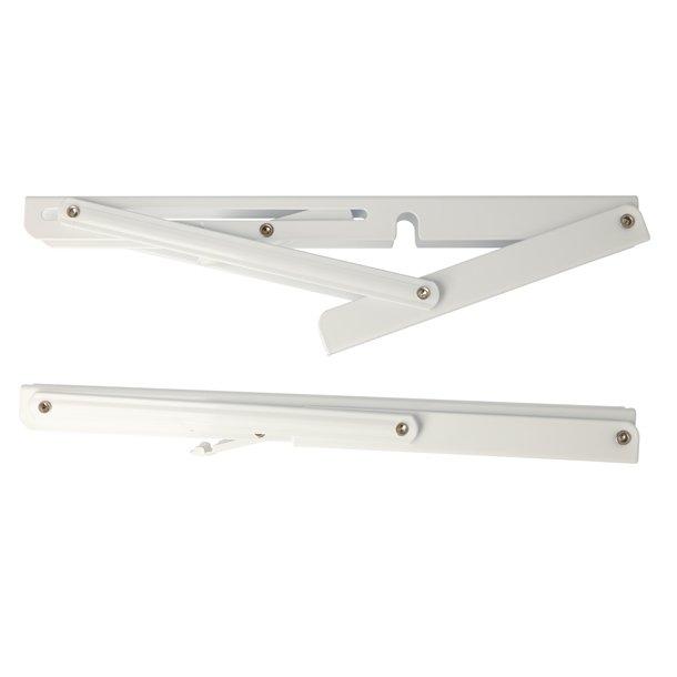 Klapbordsbeslag/Klaphyldekngt 30 cm - Hvid