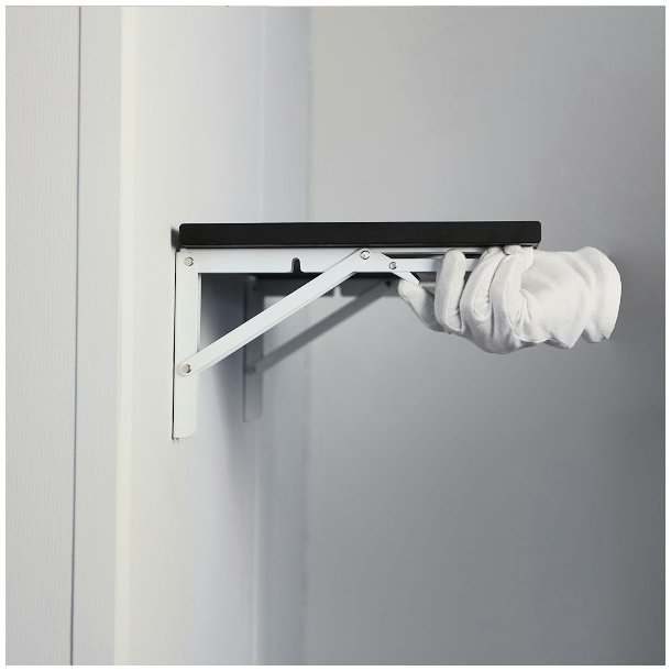 Klapbordsbeslag/Klaphyldekn�gt 30 cm - Hvid