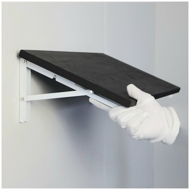 Klapbordsbeslag/Klaphyldekn�gt 30 cm - Hvid