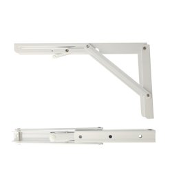 Klapbordsbeslag/Klaphyldekngt 30 cm - Hvid