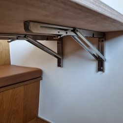 Klapbordsbeslag/Klaphyldekngt 40 cm - Rustfri Stl