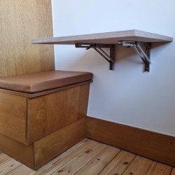 Klapbordsbeslag/Klaphyldekngt 40 cm - Rustfri Stl