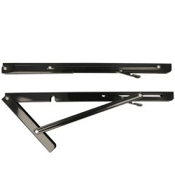 Klapbordsbeslag/Klaphyldekngt 40 cm - Sort