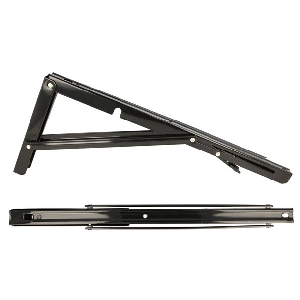 Klapbordsbeslag/Klaphyldekngt 40 cm - Sort