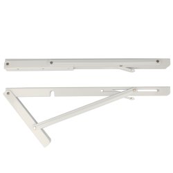 Klapbordsbeslag/Klaphyldekngt 40 cm - Hvid