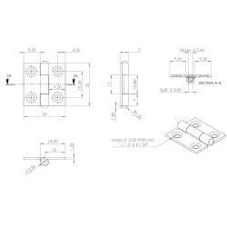 Kanthngsel - Formessinget  - 25x24x1,2mm